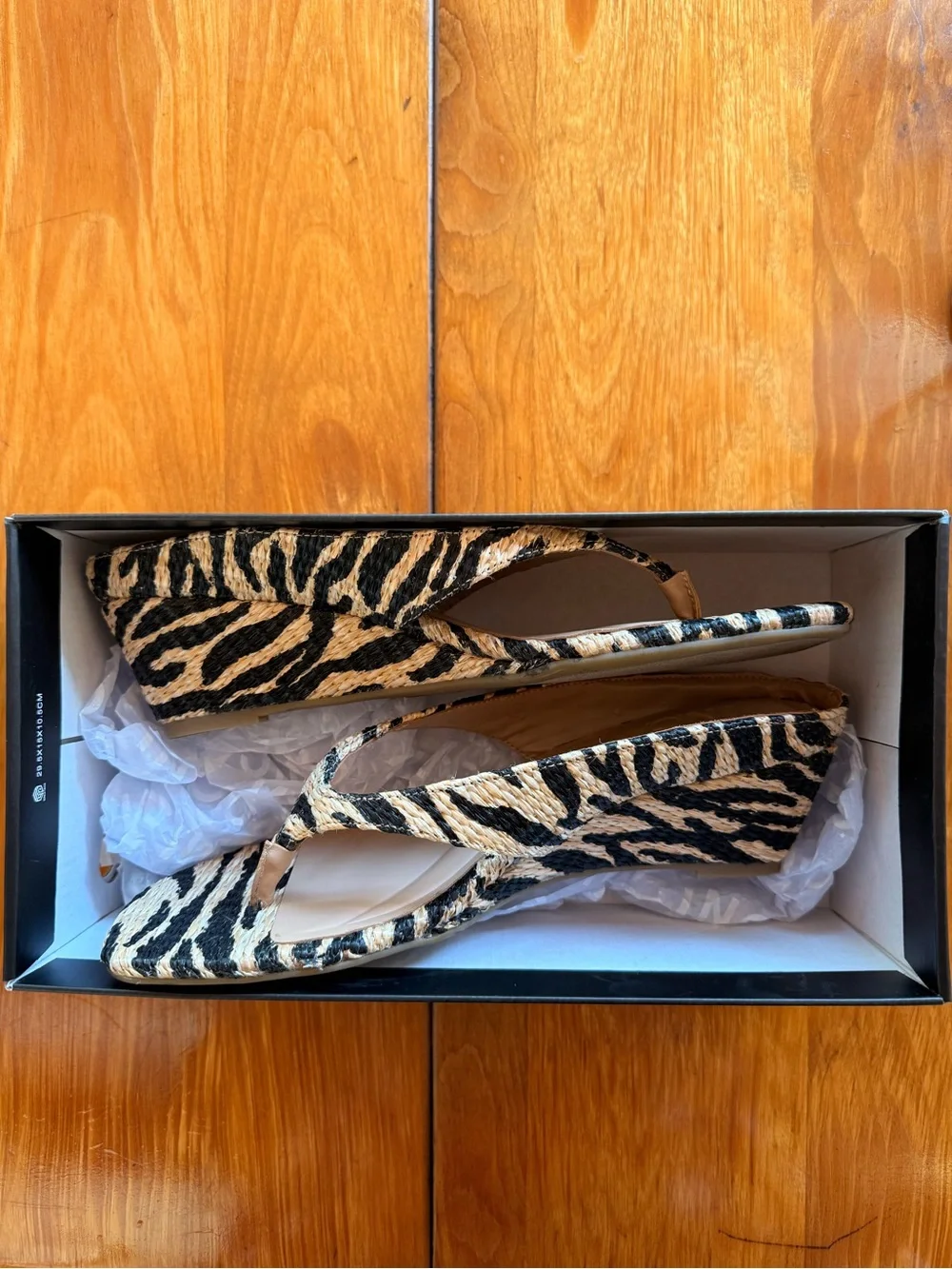 I.N.C International Concepts Carliee Thong Wedge Sandals With Zebra Print Design